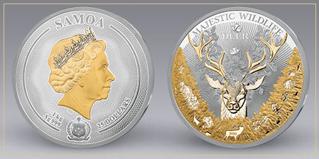 The King of the Forest 10-Point Buck Silver Kilo Coin