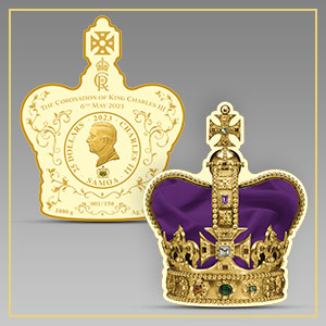 The World's First St. Edwards Crown Shaped Coin